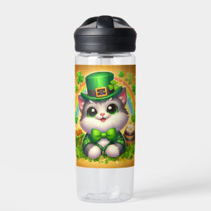 Cute cat/kitten Saint Patrick's Day Water Bottle