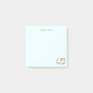 Cute cat kitty colorful gradient Personalized name Post-it Notes