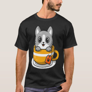 Cute Cat Kitty in a coffee or tea cup T-Shirt