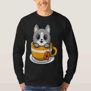 Cute Cat Kitty in a coffee or tea cup T-Shirt