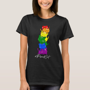 Cute Cat Kitty  LGBT Gay Pride Support LGBTQ Rainb T-Shirt