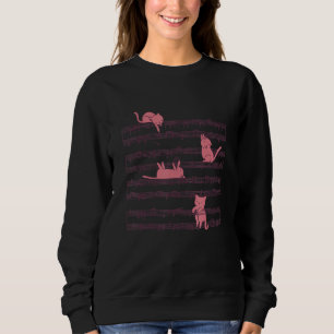 Cute Cat Kitty Playing Music Note Clef Musician Ar Sweatshirt