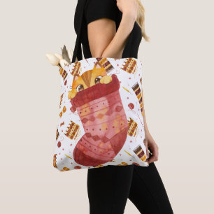 Cute Cat Knitting Projects Tote Bag