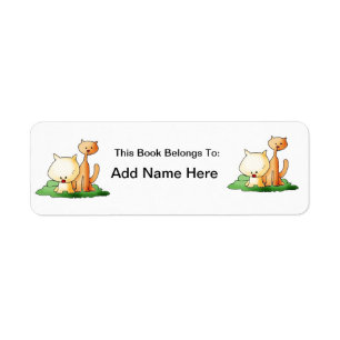 Cute cat Label