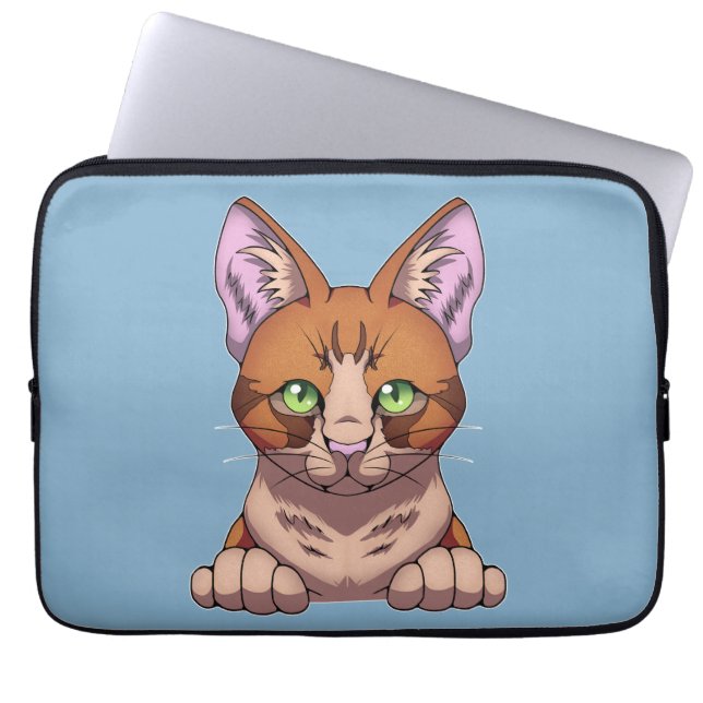 Cute Cat Laptop Sleeve (Front)