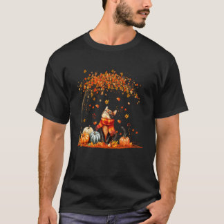 Cute Cat Leaf Fall Autumn for Cat Lovers 1 T-Shirt