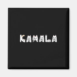 Cute Cat Lettering Alphabet Cat Lady Support Harri Magnet