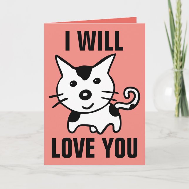 CUTE CAT LOVE ROMANCE GREETING CARDS (Front)