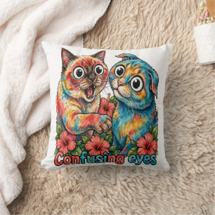Cute Cat Lover Cat Funny Siamese & Chartreux Charm Cushion