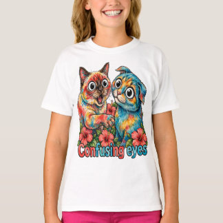 Cute Cat Lover Cat Funny Siamese & Chartreux Charm T-Shirt