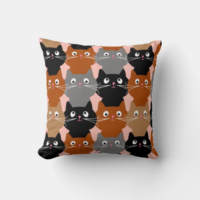 Cute Cat Lover Feline Kittens Cushion (Front)