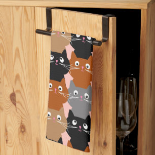 Cute Cat Lover Feline Kittens Tea Towel