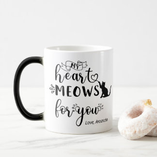 Cute Cat Lover Gift Personalised Magic Mug