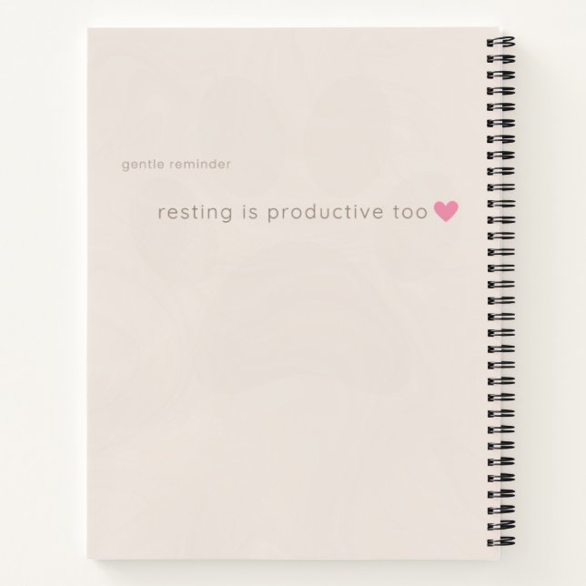 Cute Cat Lover Spiral Notebook (Back)