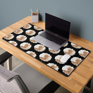 Cute Cat Lovers Custom Photo Pattern Desk Mat