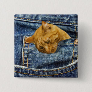 Cute Cat Lovers Keepsake gift 15 Cm Square Badge