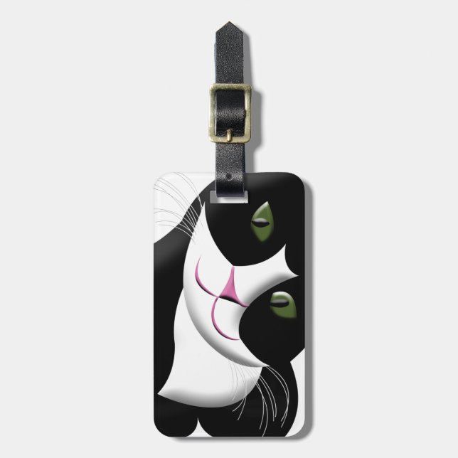 Cute Cat Luggage Tag (Front Vertical)