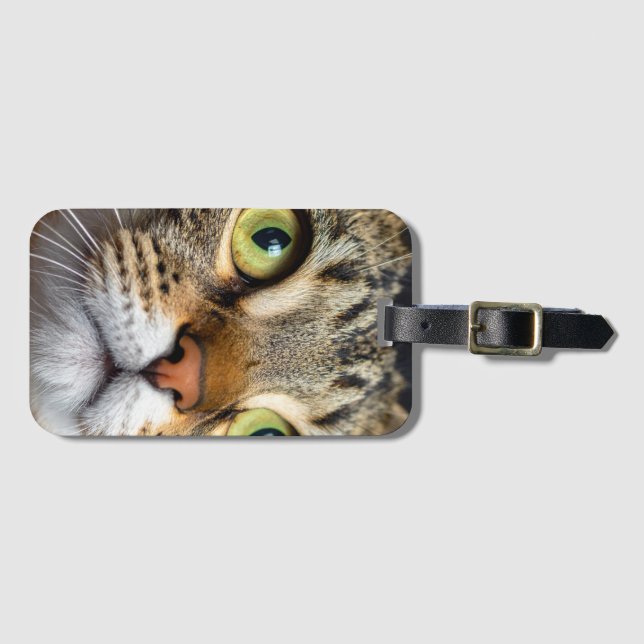 Cute cat luggage tag (Front Horizontal)