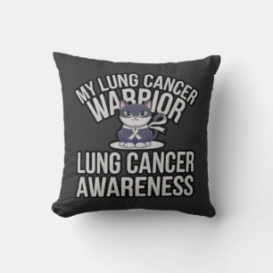 Cute Cat Lung Cancer Warrior Show Your Strength Cushion