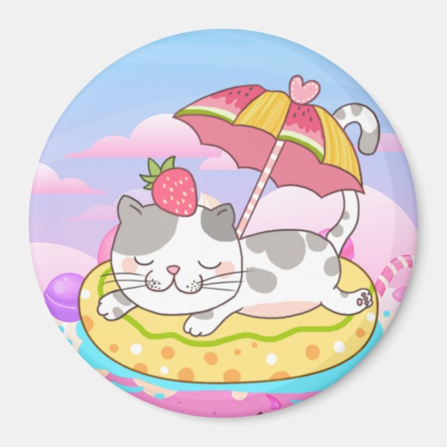 Cute Cat Magnet (Front)