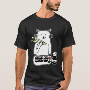 Cute Cat Maki & Nigiri Sushi Chopsticks, Japanese  T-Shirt