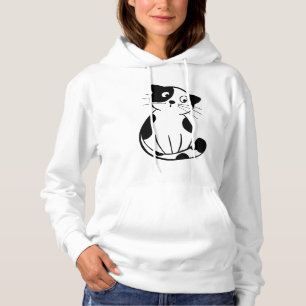 Cute cat mark motif to bring charm to your cool hoodie