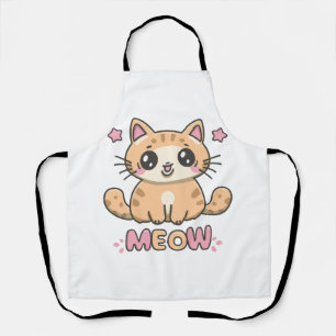 cute cat meow apron