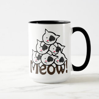 Cute Cat(Meow)Black Mug