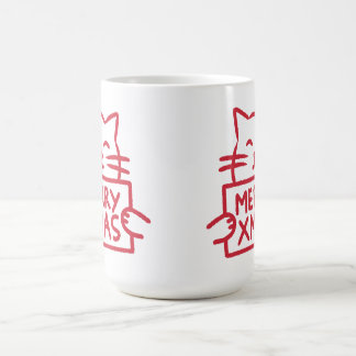 Cute Cat Merry Xmas Coffee Mug
