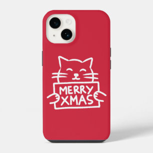 Cute Cat Merry Xmas iPhone 14 Case