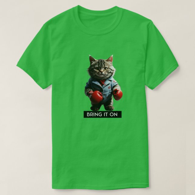Cute Cat MMA Muay Thai Boxing TShirt (Design Front)
