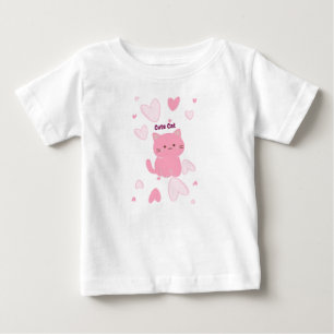 Cute Cat Modern Kid's  Baby T-Shirt