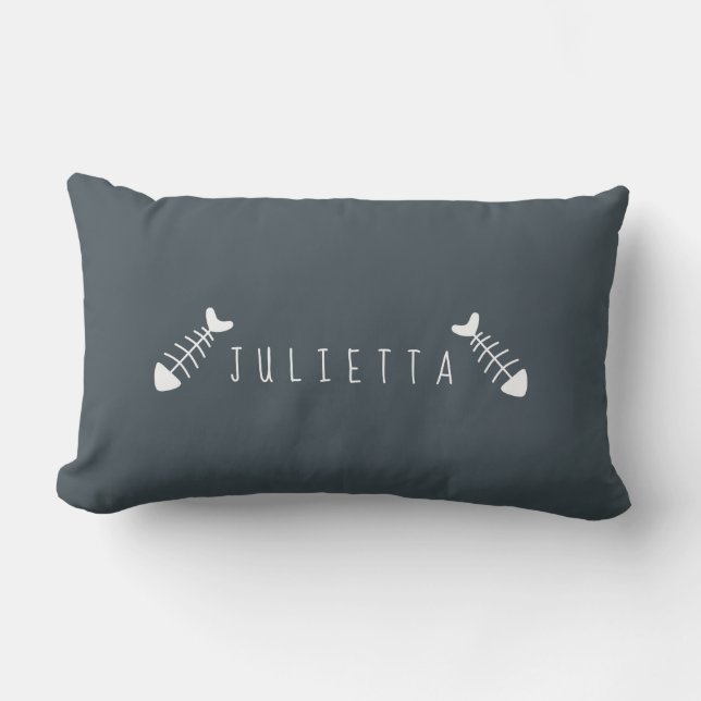 Cute Cat Modern Name Lumbar Cushion (Front)