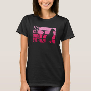 Cute Cat Mom For Women Girl Cat Pet Animal Kitten T-Shirt