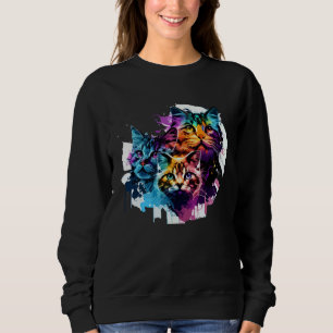 Cute cat moments Beautiful cat patterns for cat    Sweatshirt