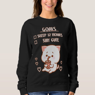 Cute Cat Motif Valentine's Day Couple Sweatshirt