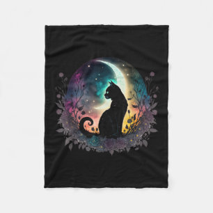Cute Cat Motifs Cat Fleece Blanket