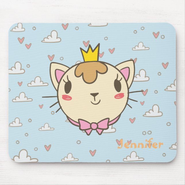 Cute Cat Mouse Pad (Front)