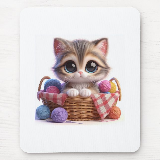 Cute Cat  Mouse Pad (Front)