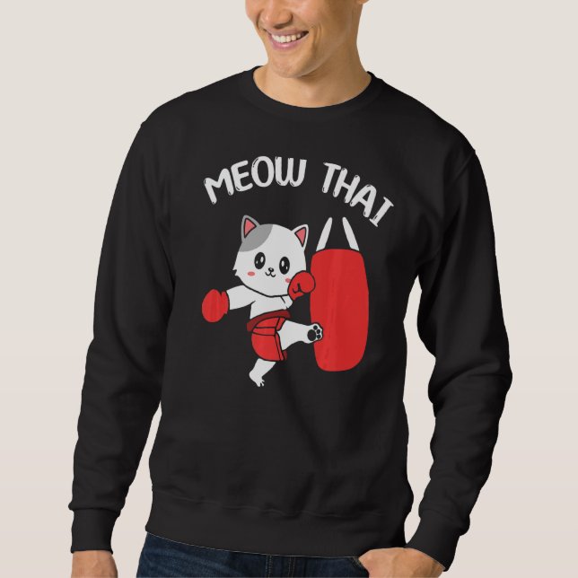 Cute Cat Muay Thai Sweatshirt (Front)