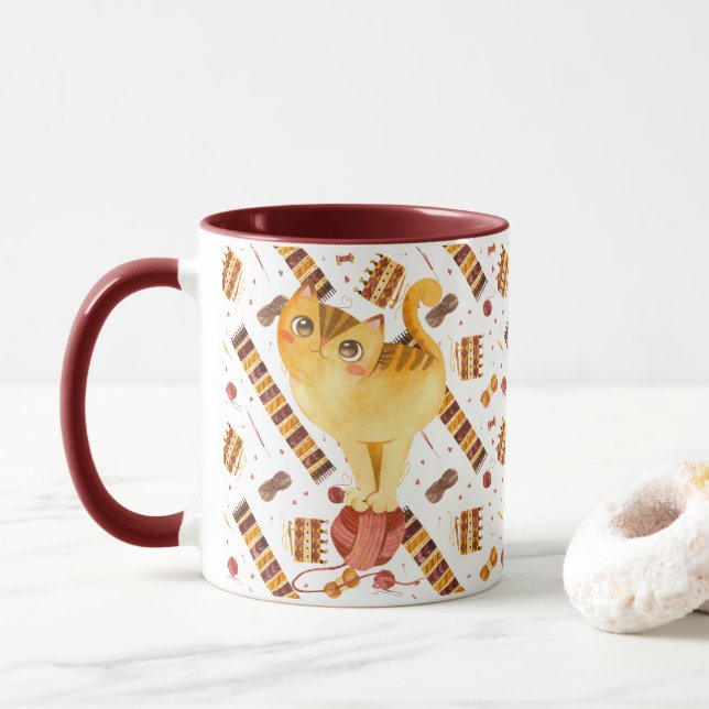 Cute Cat Mug (With Donut)