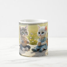 Cute Cat Mug | Tom & Luna Spring Picnic
