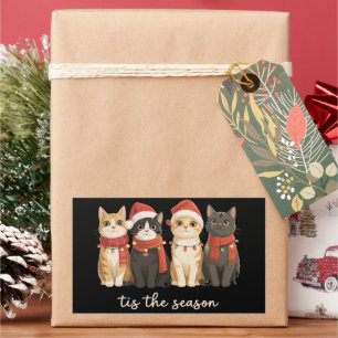 Cute Cat Mum Christmas Cats Lover Gift Funny Xmas Rectangular Sticker