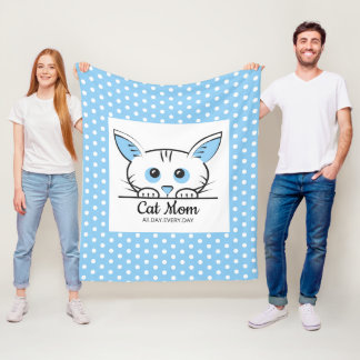 Cute Cat Mum Fleece Blanket