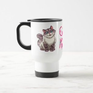Cute Cat Mum Kitten Kitty Lover Feline Gift Travel Mug