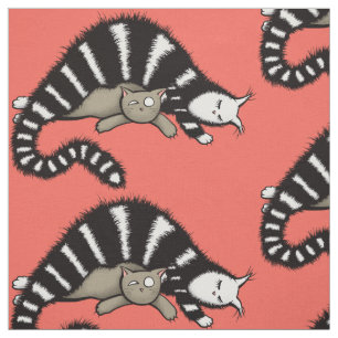 Cute Cat Mum Love Family Fabric