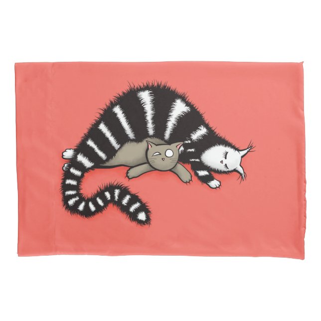 Cute Cat Mum Love Family Pillowcase (Front)