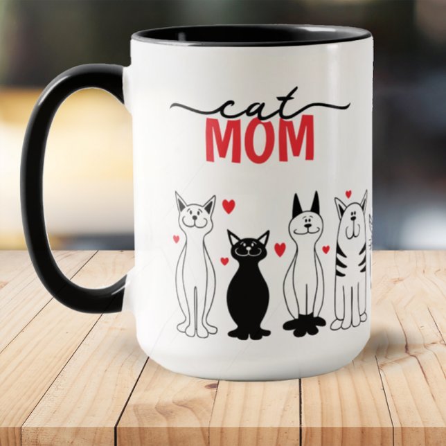 Cute Cat Mum Mug (Cat Mom Coffee Mug)