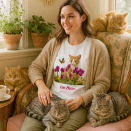 Cute Cat Mum / Orange Tabby Cat White T-Shirt