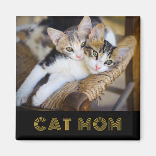 Cute Cat Mum Photo Magnet